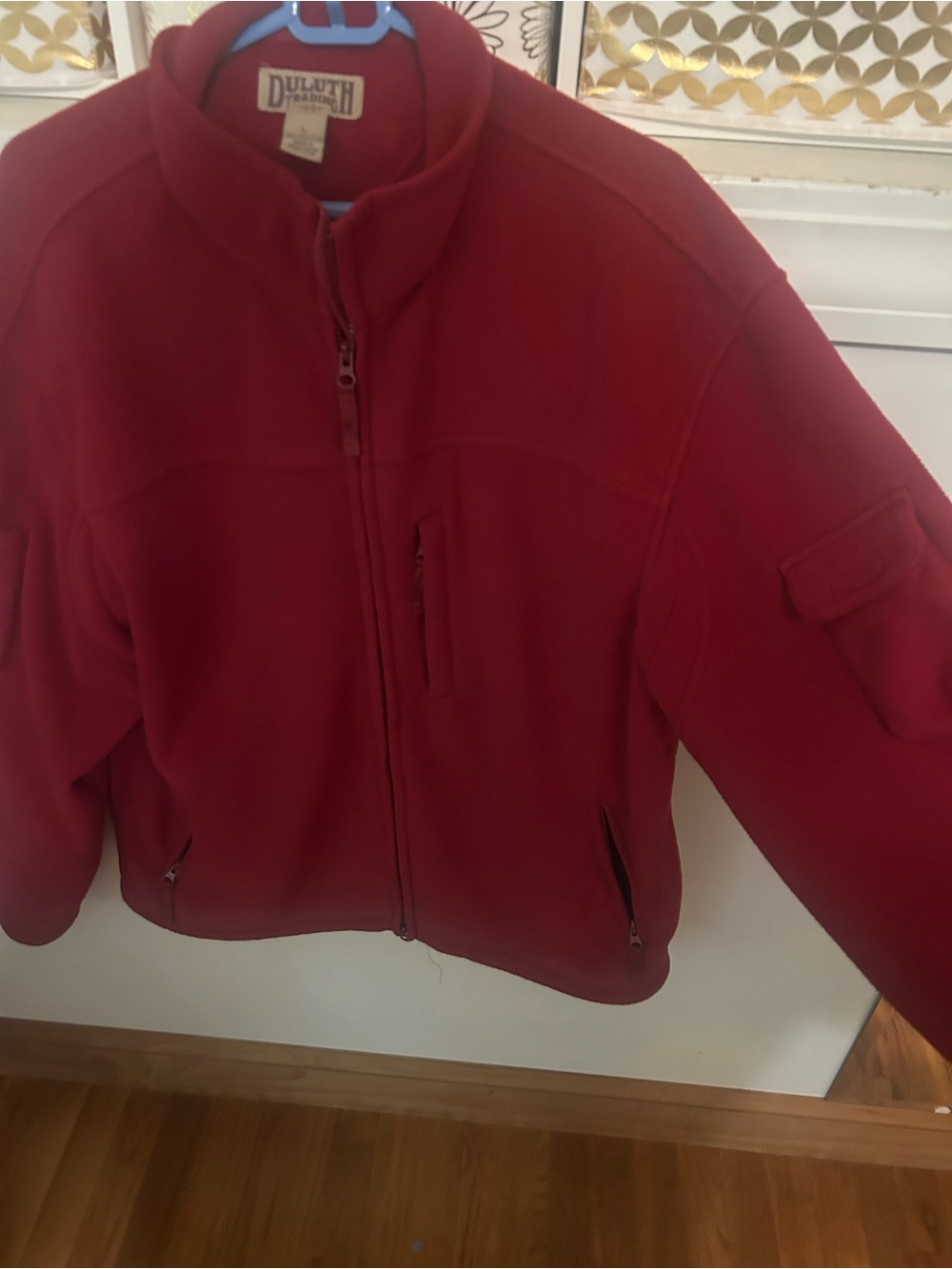 Duluth Trading Co Shoreman Red Full-Zip Fleece WindproofJacket